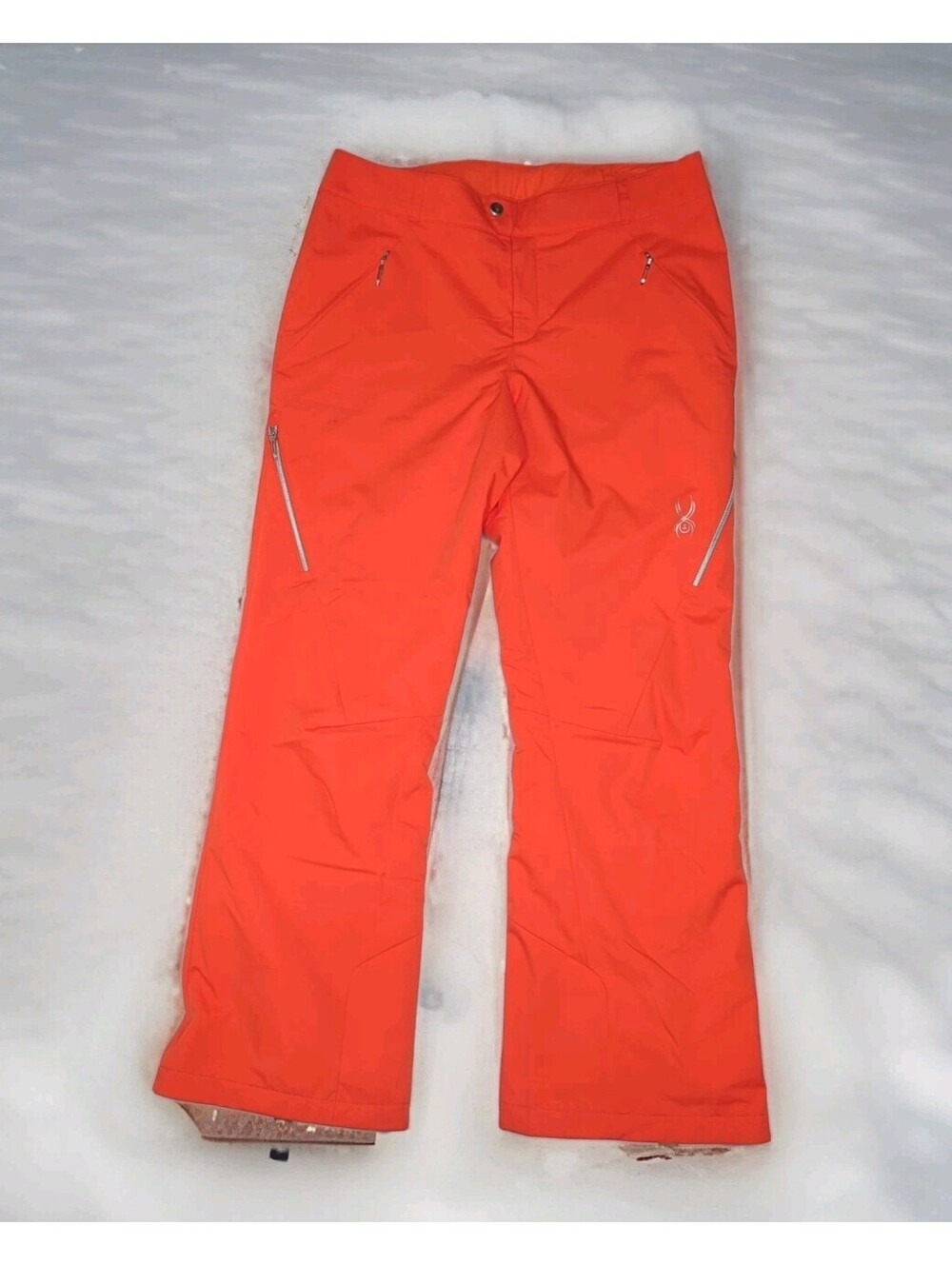Spyder Thrill Insulated Snow Pants Ski Womens Large XL 14 - Winter Sizzle Orange
